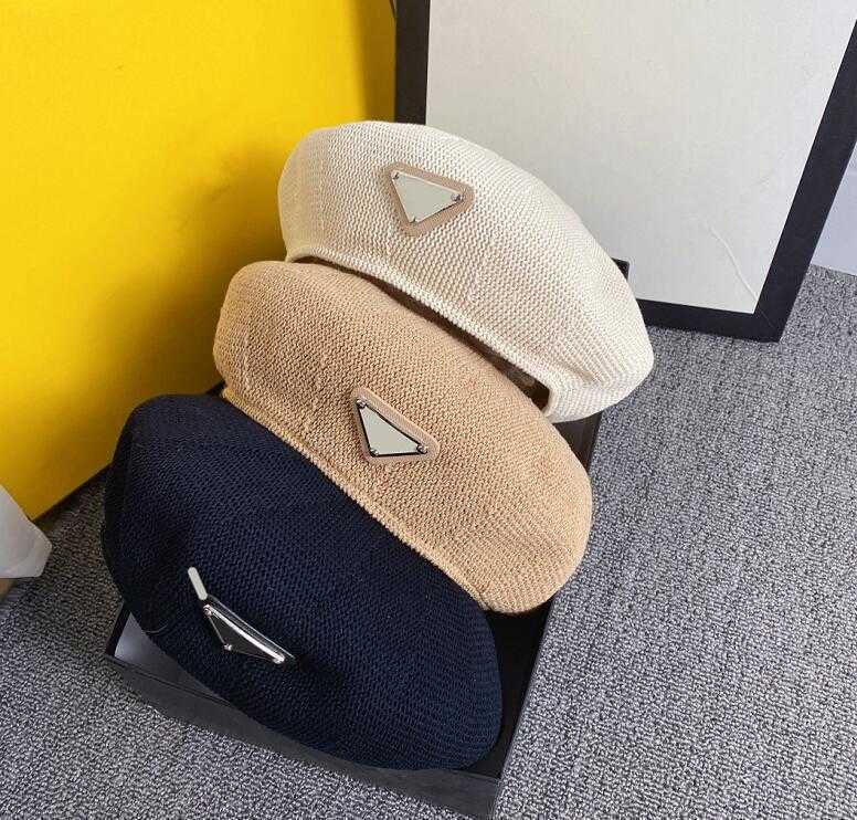 

Designer Beret Womens Letter Breathable Solid Color Cashmere Hat Beret Cap Lady Casual Outdoor Travel Warm Winter Windproof Vacation Bonnet 2022 2023, Black