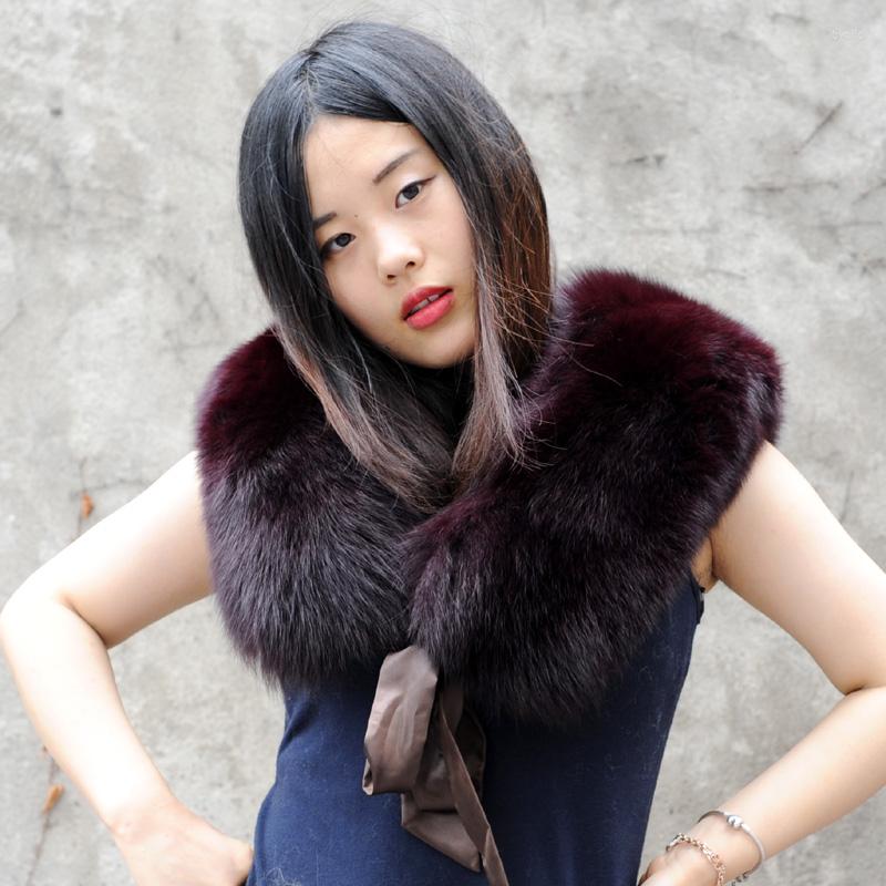 

Scarves CX-B-78A Women Real Natural Color Fur Shawls Collar Lady Luxury Genuine Shawl