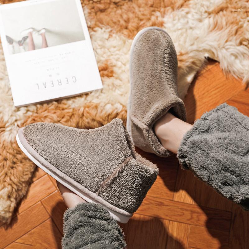 

Slippers Snow Boots Women 2022 Winter Home Cute Plus Velvet Warm Mid-tube Shoes Non-slip Cotton, Pink