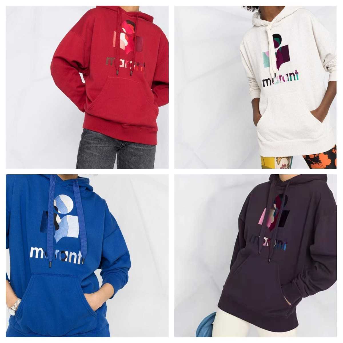 

Isable Marant Designer Hoodies Embroidery Sweater Fashion Loose Hoodie Top Women Multicolor Sport Sweatshirt Fashion Sweater, Milk white (in stock)