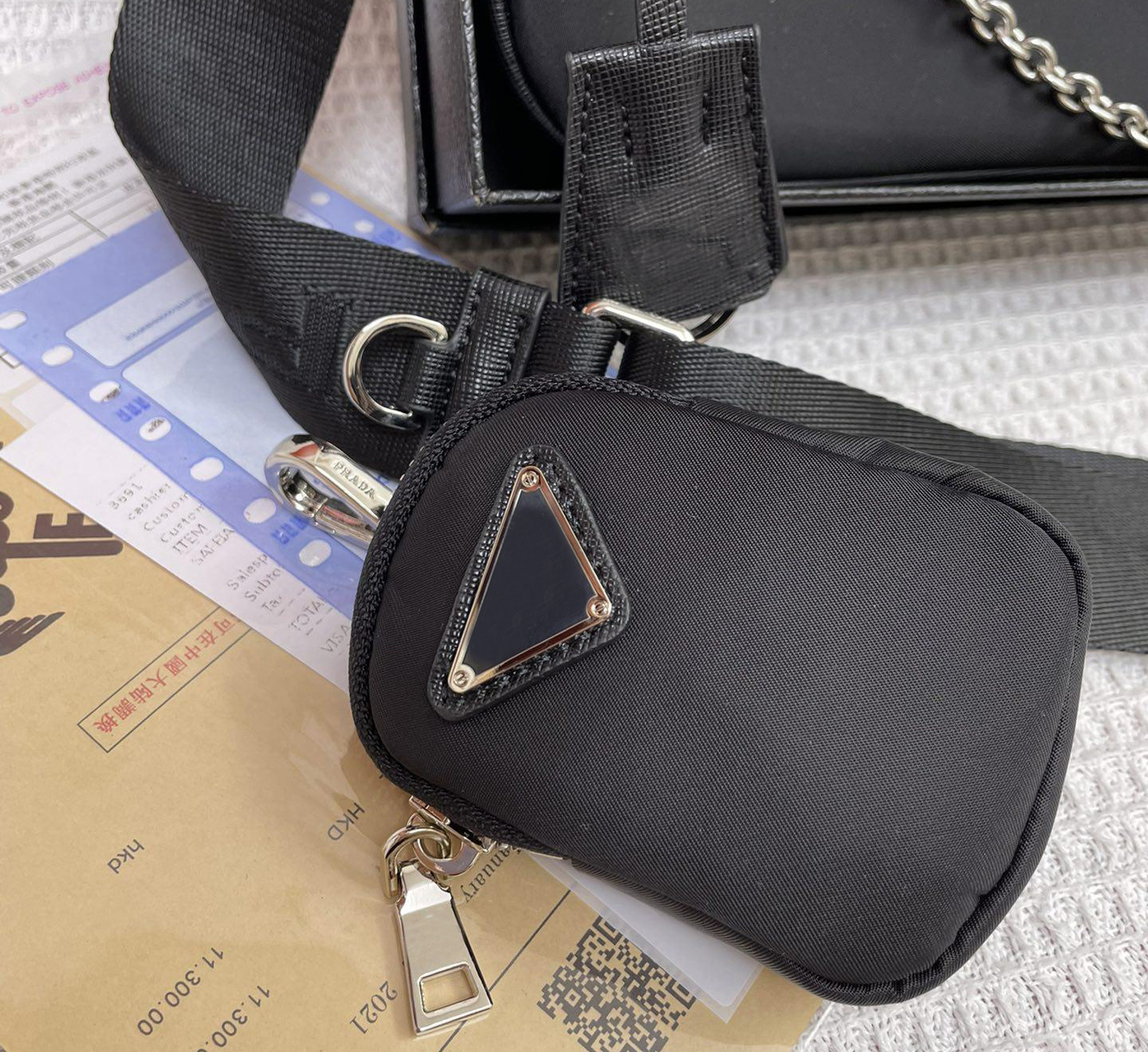 

designers bags Luxurys handbag totes handbags prado 3 pieces bags crossbody hobo purses Sale womens lady shoulder fashion Wall, #1 black 25cm