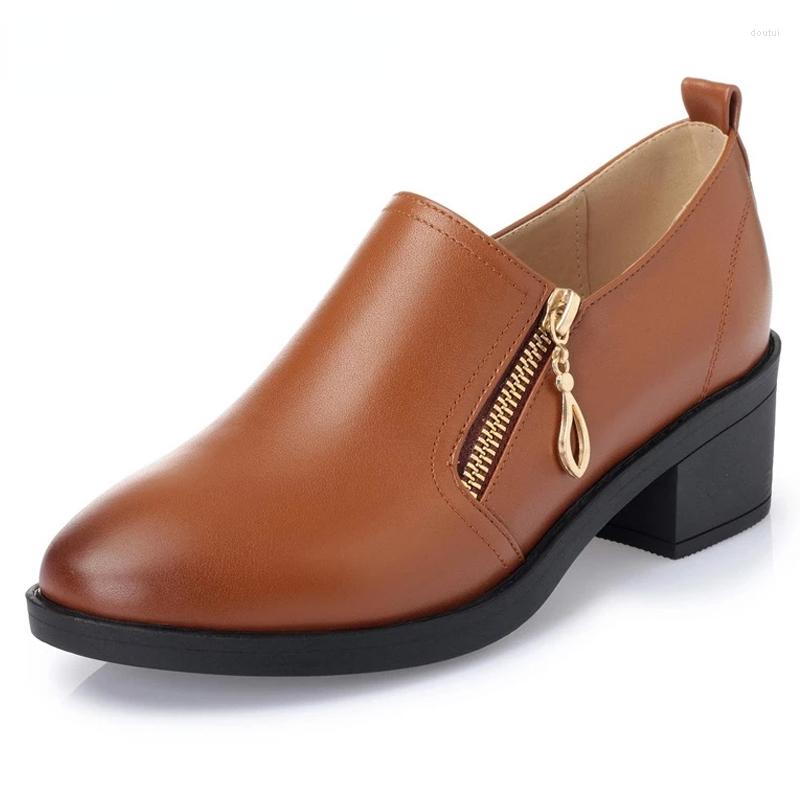 

Dress Shoes 2022 Autumn Fashion Leather Plus Size Women's Business Formal, Black