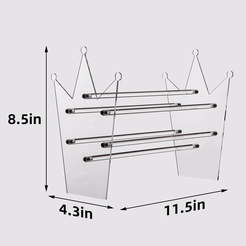 

Jewelry Pouches Removable Headband Holder Transparent Jewellery Organizer Bar Rack Tower DIY Bracelet For Teen Girl Women Gift Drawer