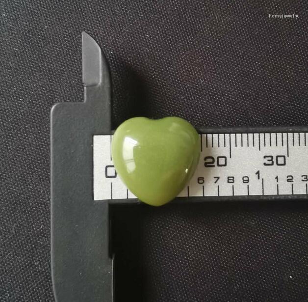 

Pendant Necklaces Natural Fluorite Luminous Stone Carved Dropping Heart Dangle Lucky Chain Necklace Glow In Dark Jewelry