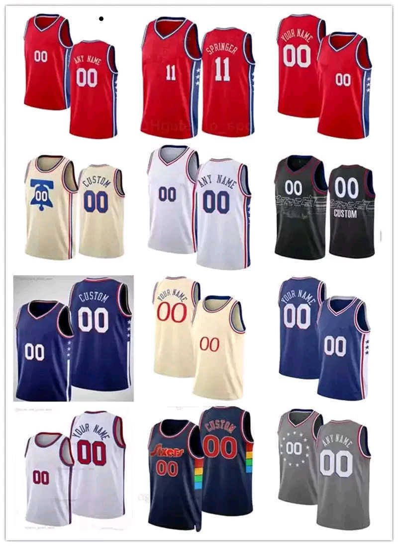 

Basketball Jerseys Custom Mens Women Youth Philadelphia''76ers''Joel 21 Embiid 2 Andre Drummond 12 Tobias Harris 31 Seth Curry, Color