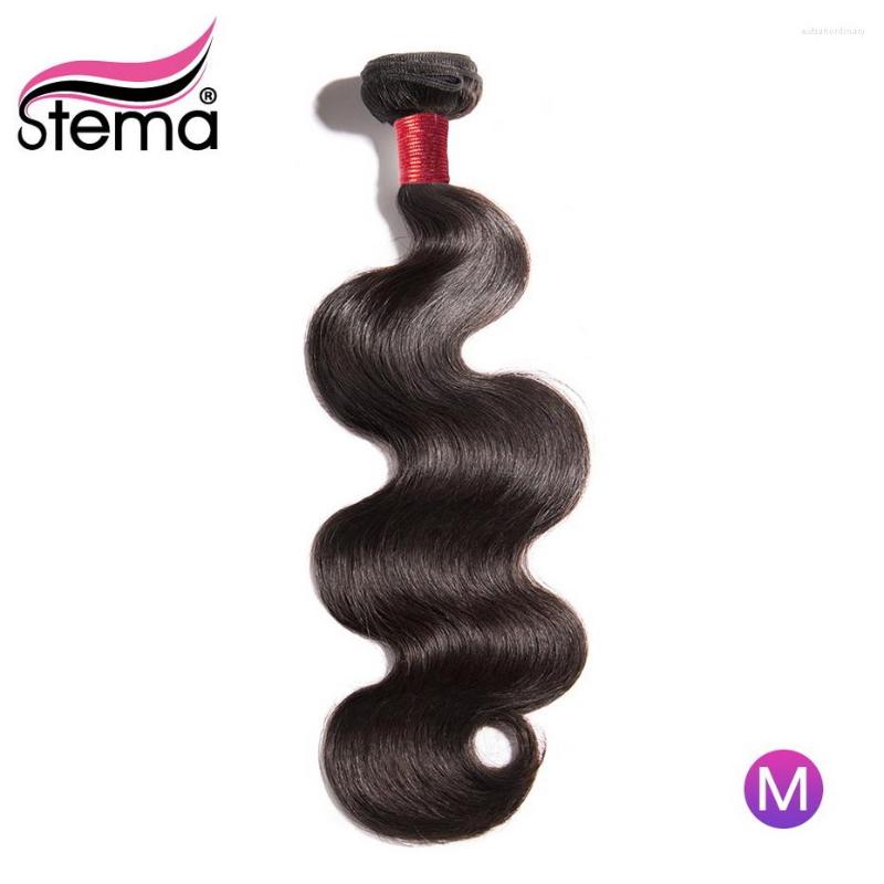 

Human Hair Bulks Stema Peruvian Body Wave Bundles 1/3/4 Long Length Weft Non-Remy Extension 30" 32" 34" 36" 38" 40"