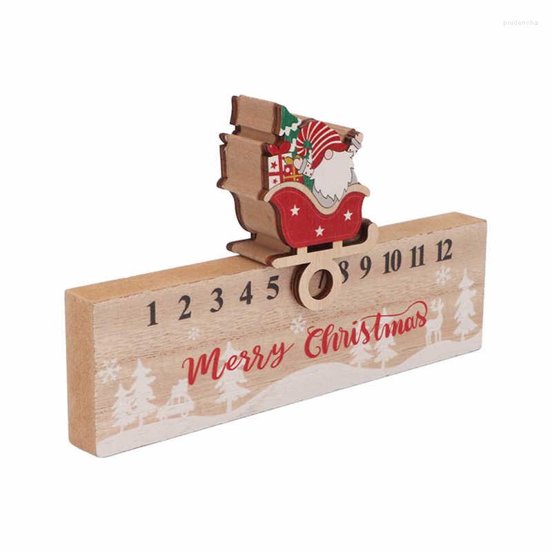 

Nail Gel Countdown Calendar Decoration Vintage Style Cute Composite Wood Fashionable Widely Used Sliding Christmas Tabletop, Picture shown