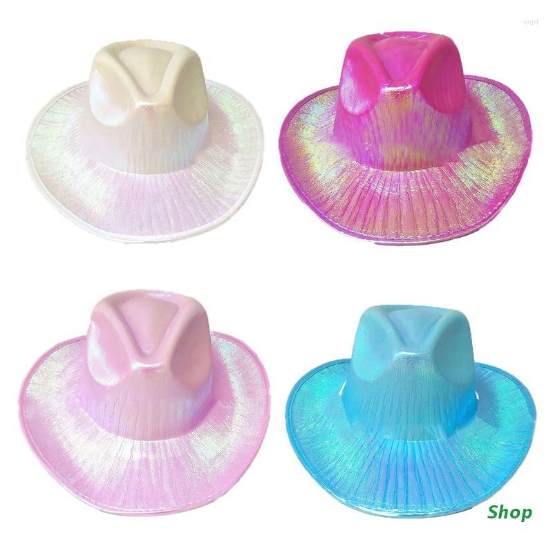 

Berets L5YC Cowgirl Hats Women Birthday Party Cowboy Props Hat, Light powder