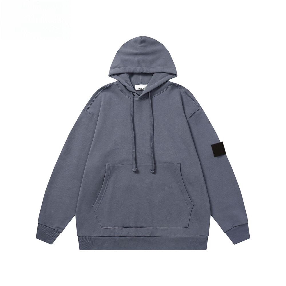 

2023 STONE New Men's Hoodie Sweatshirts embroidered round badge logo ISLAND Loose Pocket Comfortable Cotton Simple Couple Hoodies Pullover 04