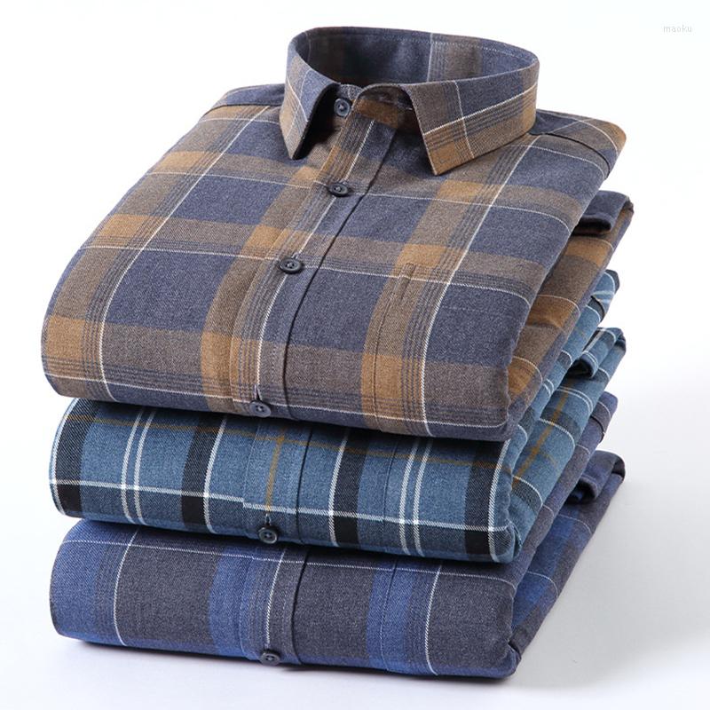 

Men's Casual Shirts Fleece Thick Men Down Warm Shirt Korean Style Slim Fashion Plaid Long Sleeve Striped Thermal High Quality Plus Velvet, Bn888-30