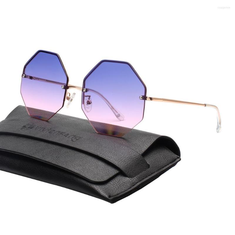 

Sunglasses Frames 87157 Vintage Round Big Size Oversized Lens Purple Women Brand Designer Met Summer UV400 Sun Glasses
