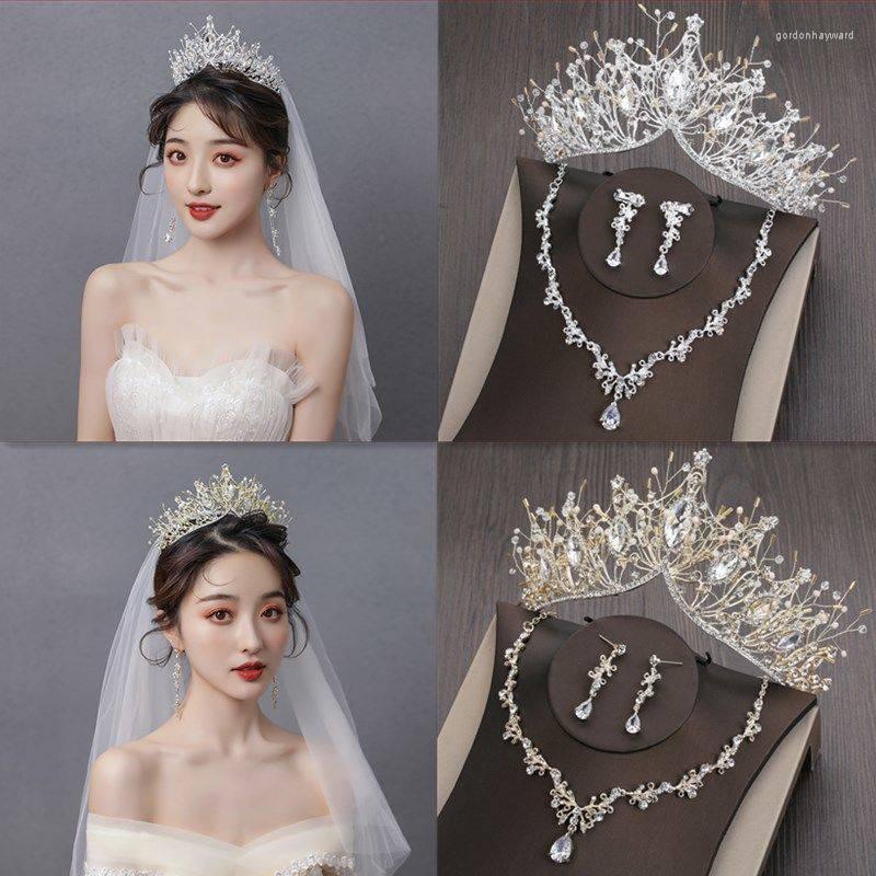 

Headpieces Crown Headdress Bride's Three Piece Set Of