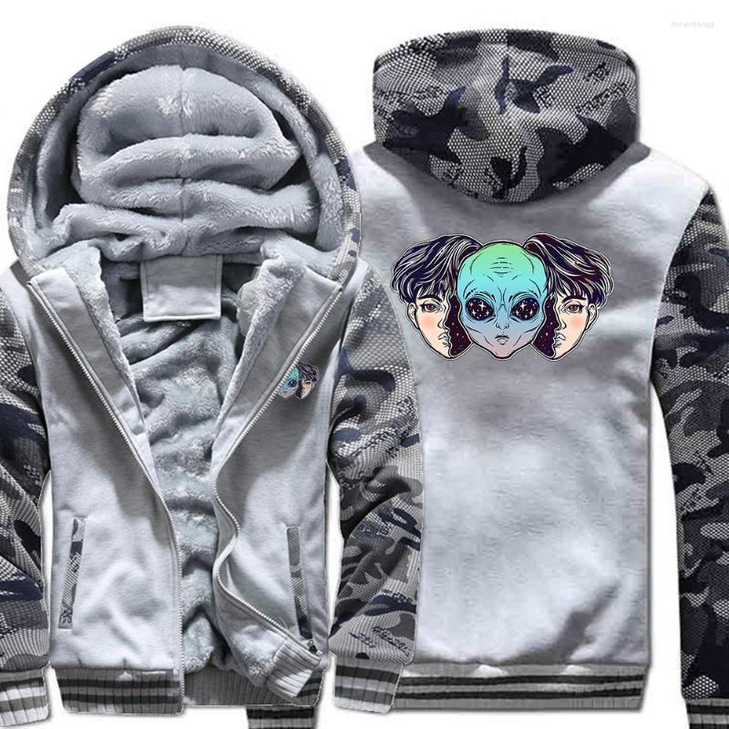 

Men's Jackets Alien Disguised As Boy Printed Hoodies Men Loose Hip Hop Hoody Casual Fashion Warm Zip Up Sweatshirt Zipper Fleece, Z13-dark blue