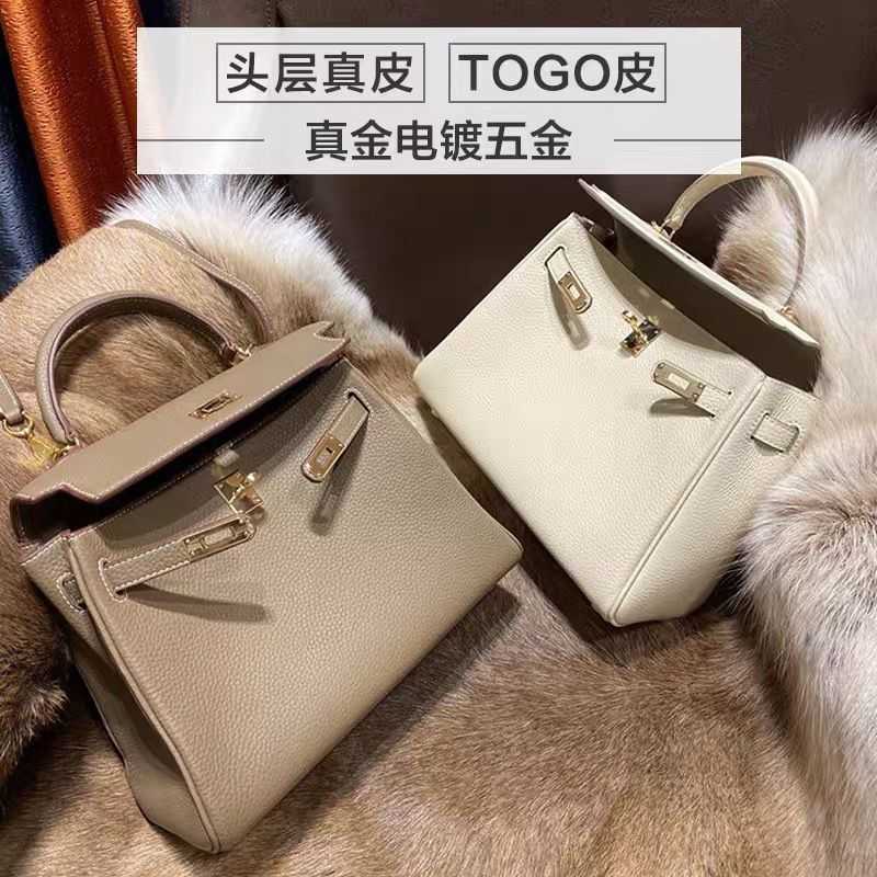 

h bag Designer Bags H ermese Handbags Genuine leather 2022 new fashion buckle portable Shoulder Fashion messenger Togo large capacity women, Sky blue