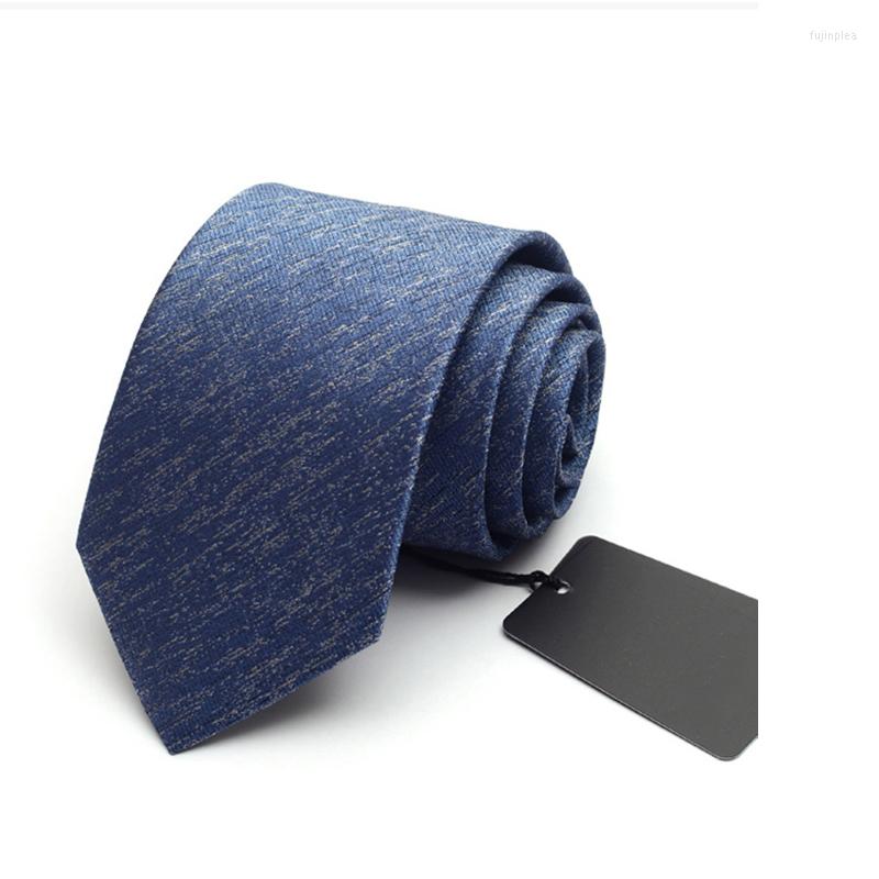 

Bow Ties 2022 High Quality 8cm Men Tie Solid Color Slim For Party Wedding Fashion Business Casual Neckties Blue Gift Box
