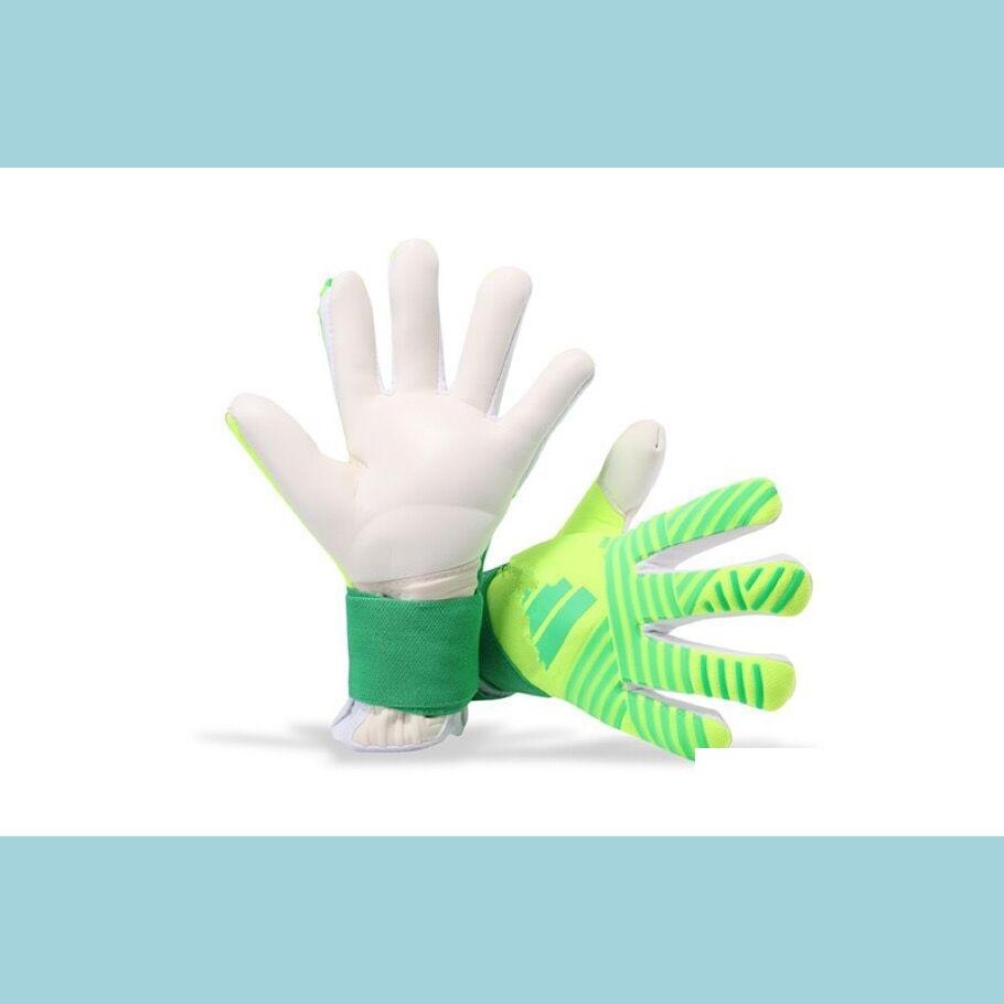 

Sports Gloves 4Mm Top Quality Soccer Goalkeeper Gloves Football Predator Pro Same Paragraph Protect Finger Performance Zones Techniq Dhd3L, White