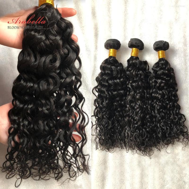 

Human Hair Bulks Water Wave Bundles Brazilian Extension Arabella Natural Color Remy Weave For Women