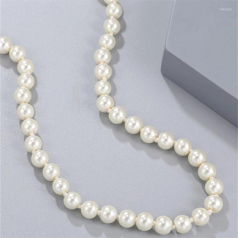 

Choker Trendy Pearl Necklace Simple Style Imitation Atmospheric Luxury Holiday Jewelry Collar Perlas Collares