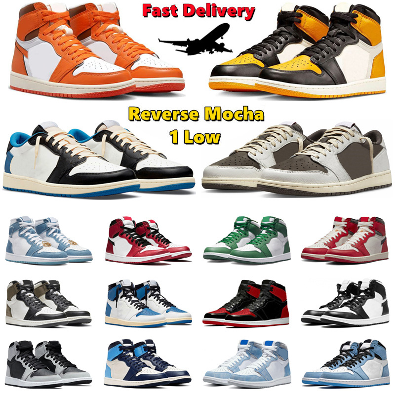 

OG Starfish Basketball Shoes low Reverse Mocha Taxi Chicago Gorge Green Bred Patent Hyper Royal UNC Mens Trainer Sport Sneakers, #24