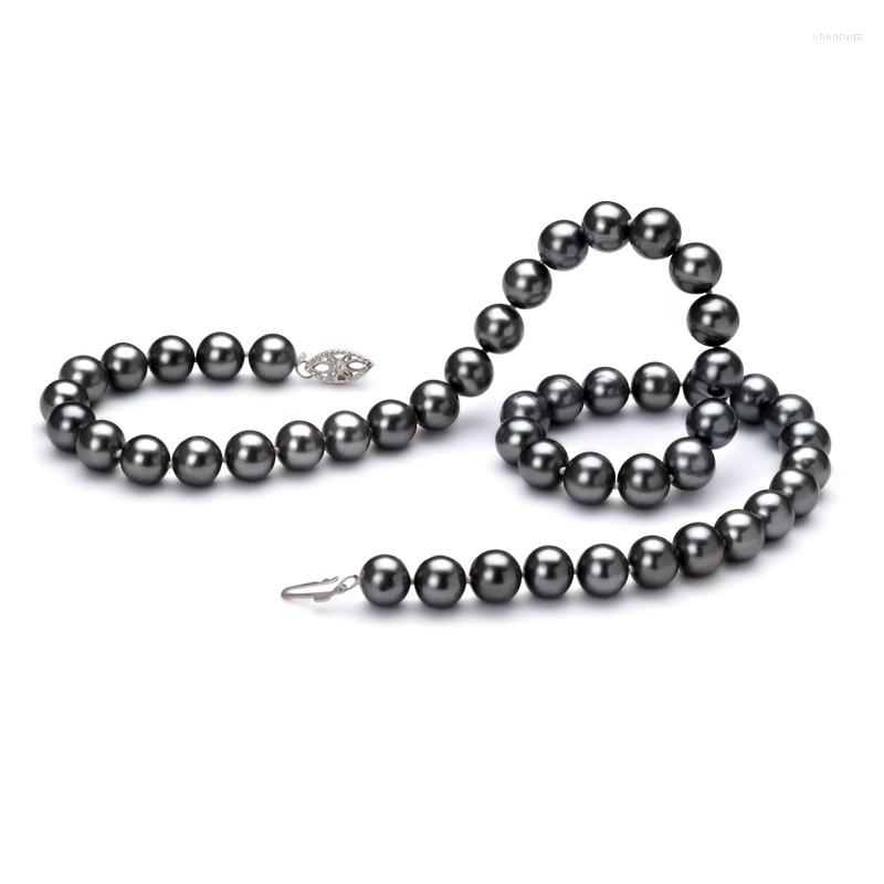 

Chains Pearl Necklace For Jewelry Genuine Natural Freshwater Black Peacock Beads Quality Gold Plated Button Making Of Charm Bride Women