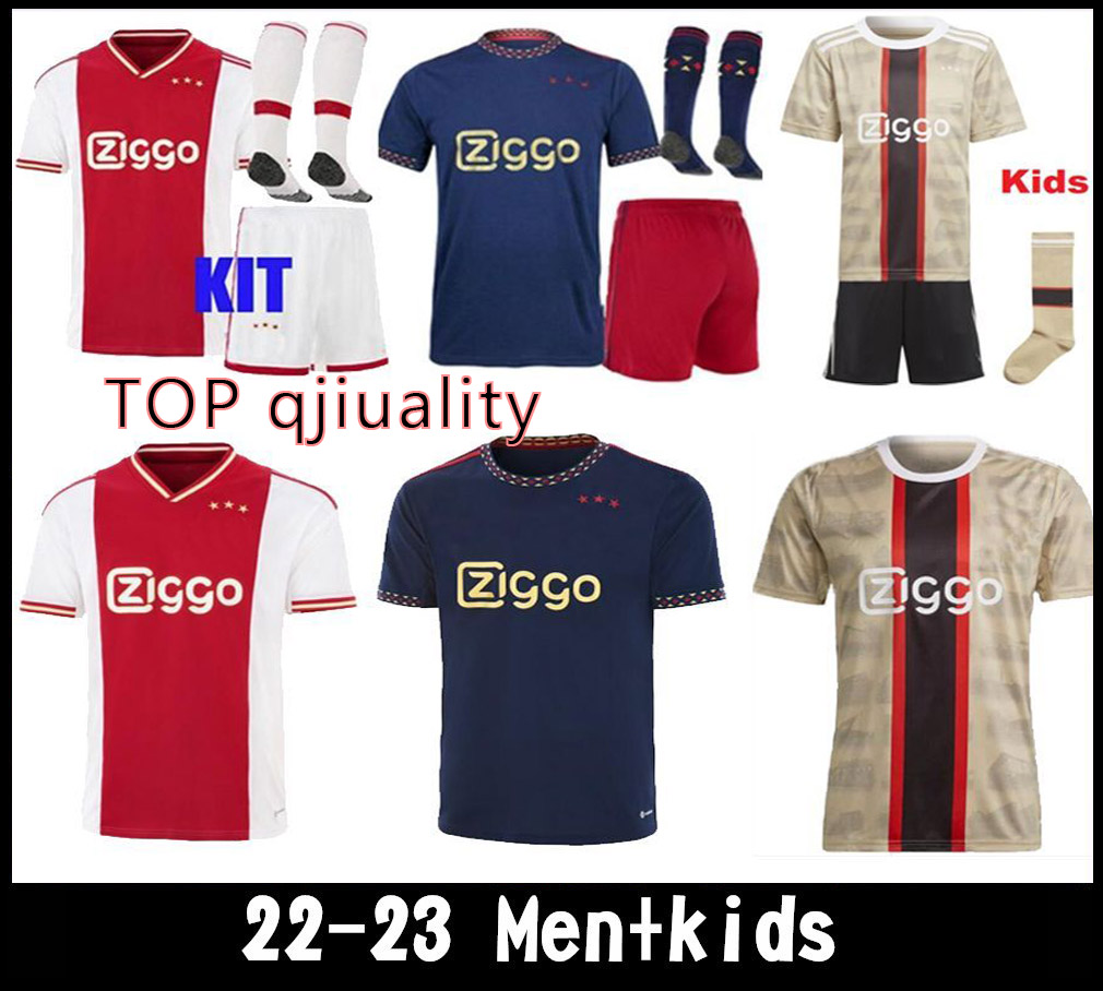 

TADIC 2022 Soccer Jerseys fans player BASSEY BERGHUIS Third black Kit BLIND KLAASSEN TAYLOR 22 23 football shirts men kids uniforms BERGWIJN MARLEY AjAxs, Grey