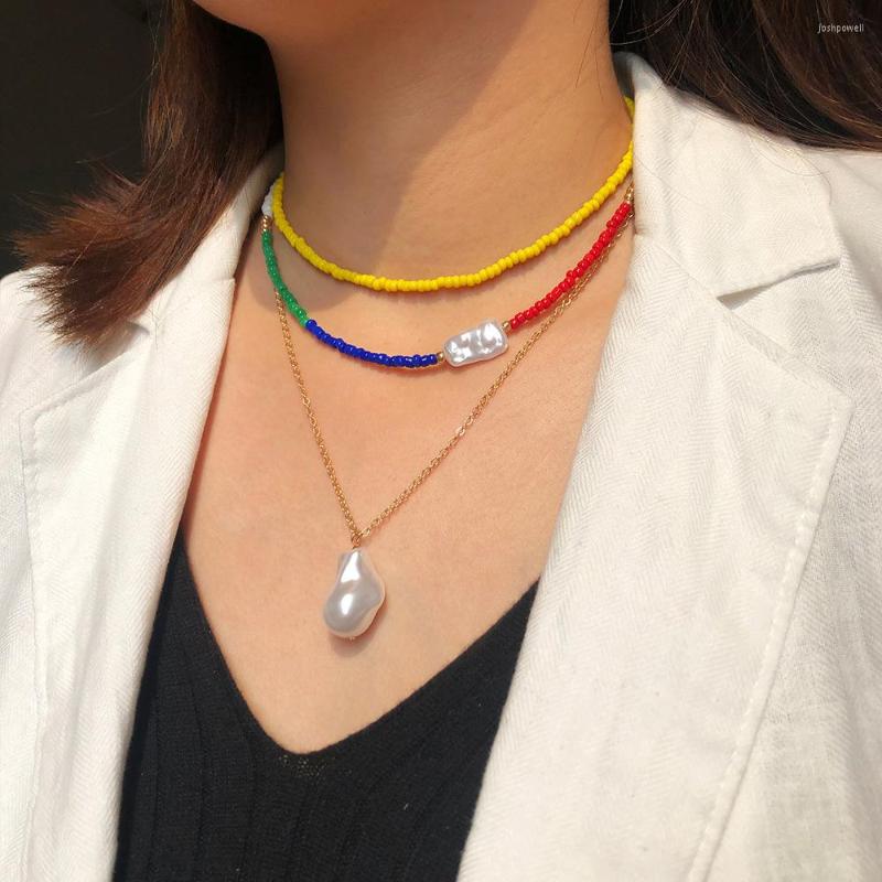 

Choker FINE4U N956 Women Bohemian Necklaces Seed Bead Glass Beaded Jewelry For And Girls