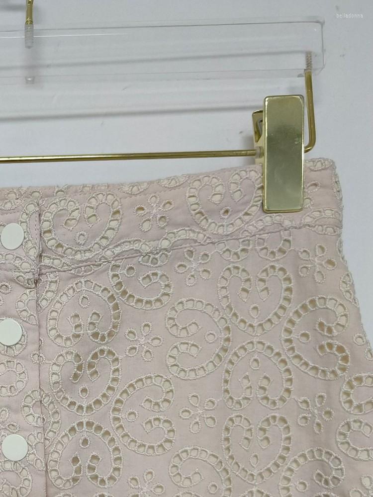 

Women' Blouses 2022 Spring And Summer Hollow Puff Sleeve Half-sleeve Shirt A-line Skirt Women Mini