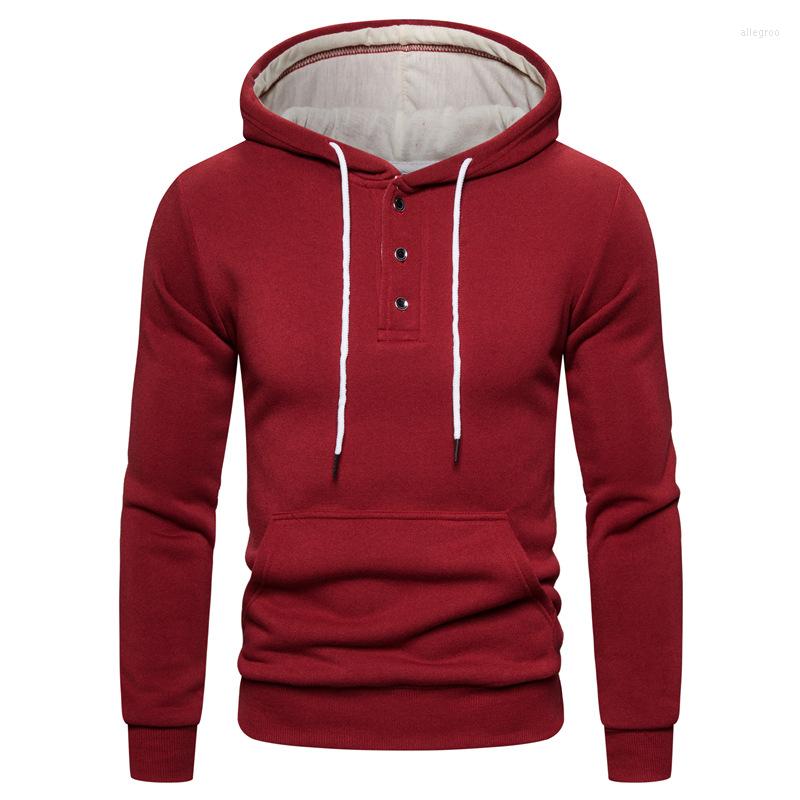 

Men' Hoodies Men' Sweatshirts Fashion Solid Color Simple Male Casual Thick Fleece Hoodied Hombres Cotton Mens Clothing Streetwear