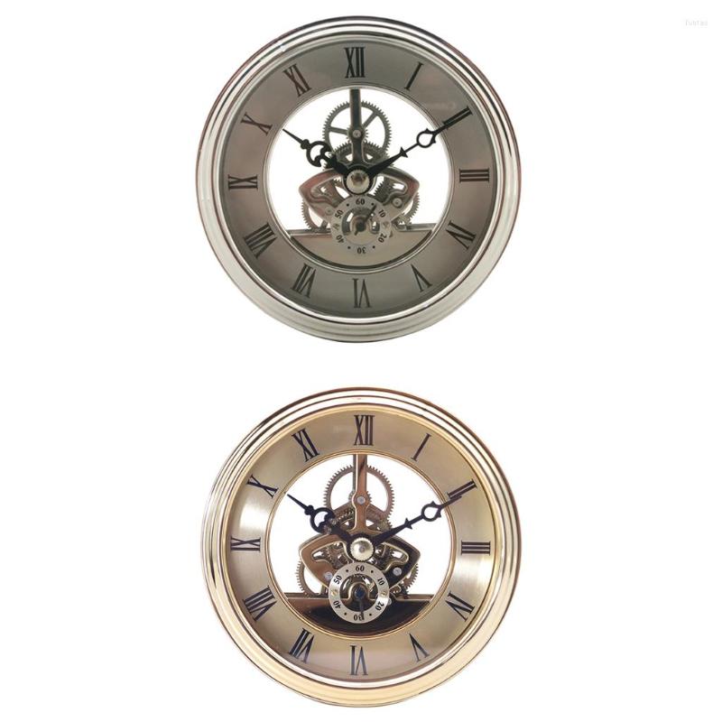

Watch Repair Kits Clock Fitup Skeleton Quartz Movement With Antique Roman Number Round Dial For