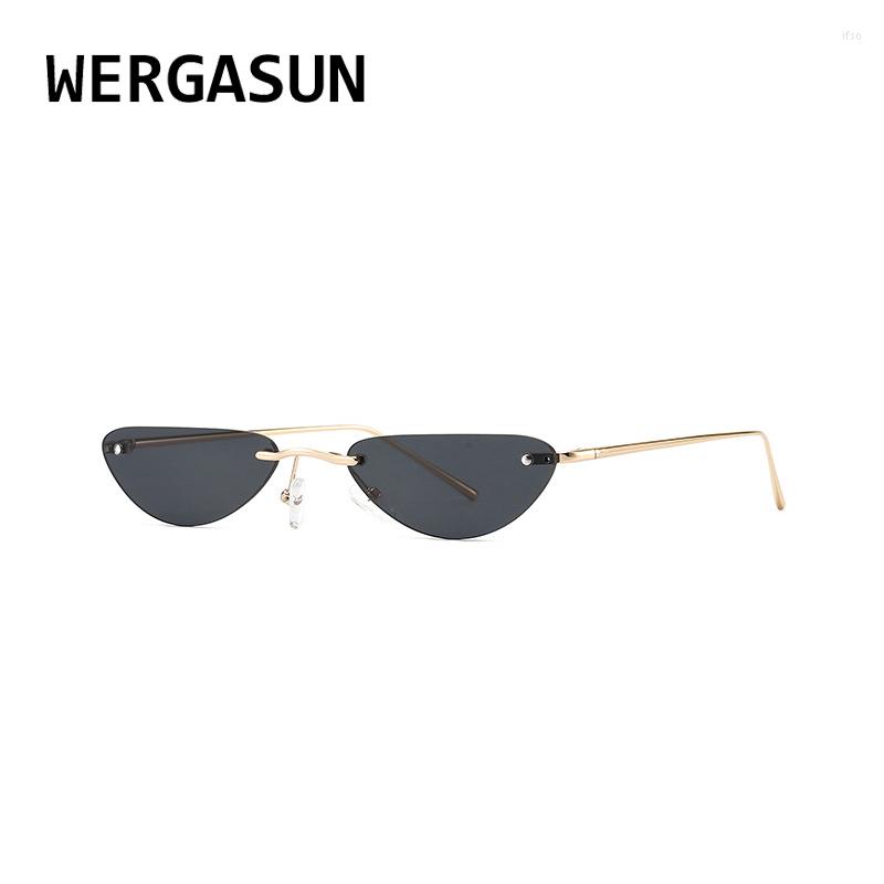 

Sunglasses Fashion Rimless Women For Men Vintage Designer Sun Glasses Small Black Shades UV400 Eyewear Wholesale