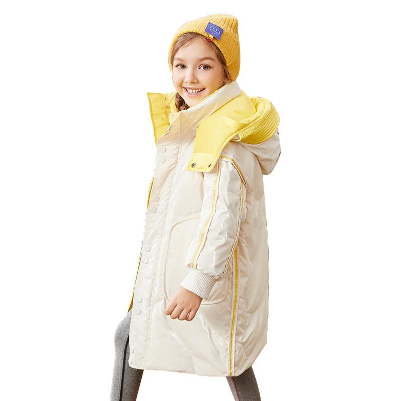 

Down Coat Kids Autumn Children Clothes Dress Girls Winter Mid Length Thick E24770, C4