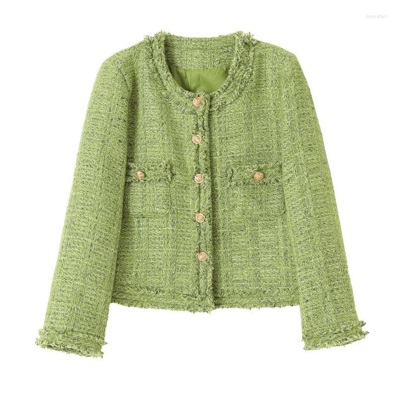 

Women' Jackets For Women 2022 Autumn Burrs Single-breasted Coats Fashion Vintage Veste Femme Tops Streetwear Abrigo Mujer, Green