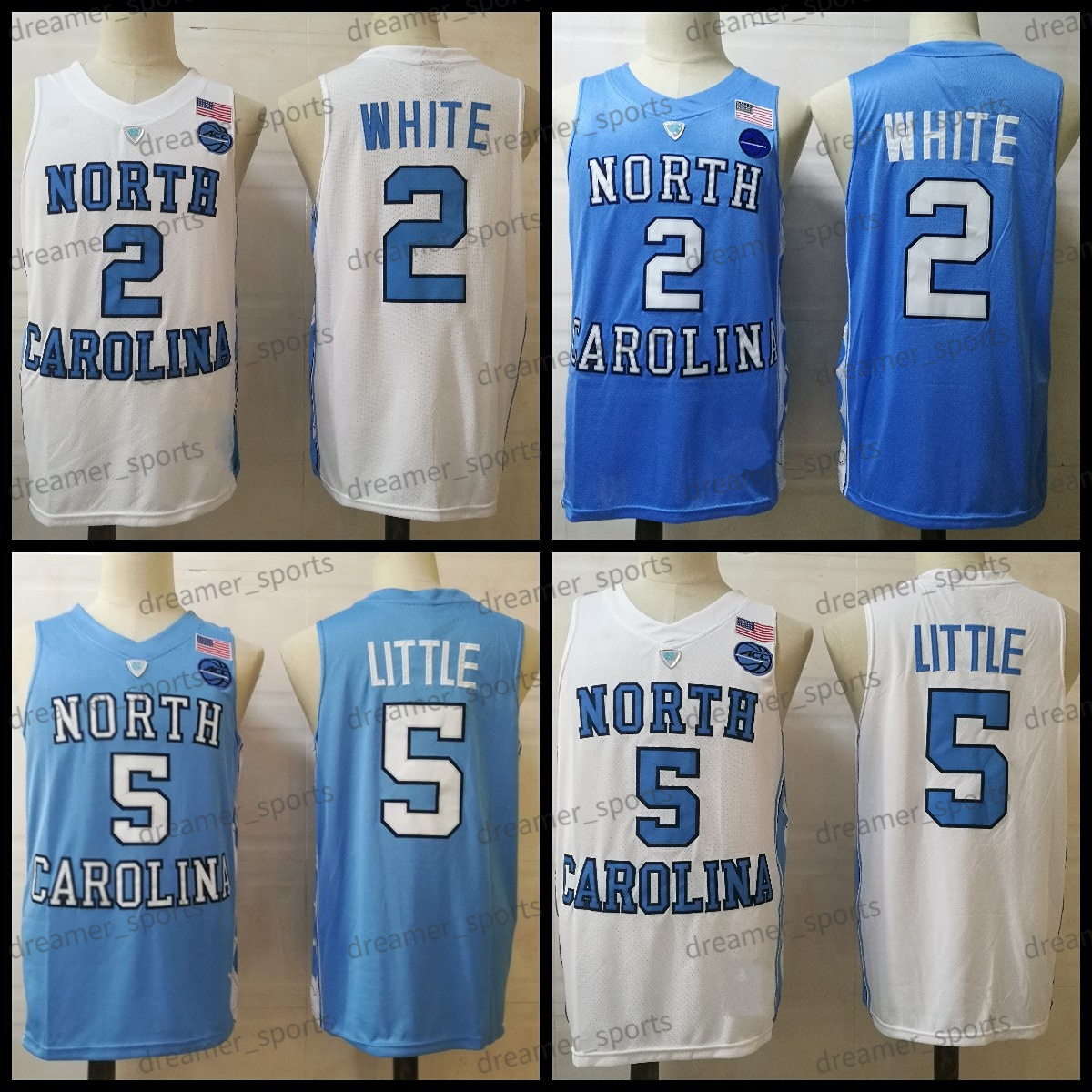

NCAA 5 Nassir Little Basketball Jersey 2 White North Carolina Tar Heels College Men Basketball Jerseys Stitched Mens, Men jersey
