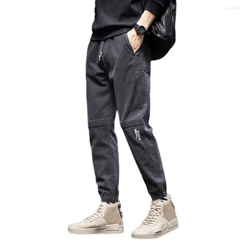

Men's Pants Ankle-Length Stylish Men Winter Warm Plush Lining Sport Breathable Casual Sweatpants Pockets Streetwear, Black