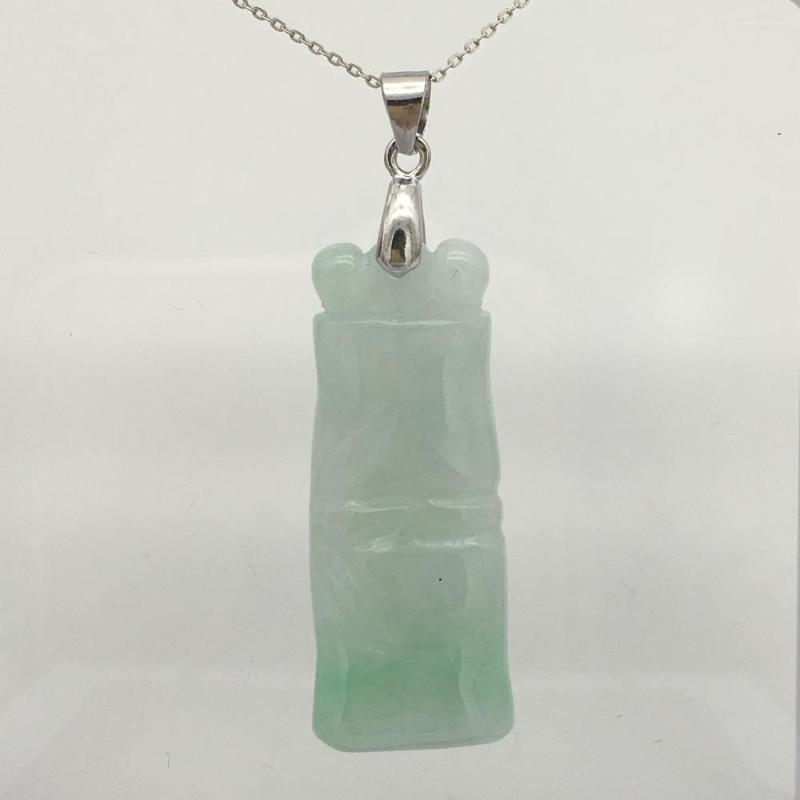 

Pendant Necklaces Wholesale Natural Stone Tibetan Silver Necklace Good Luck 45 Inches Around 13X25MM 001