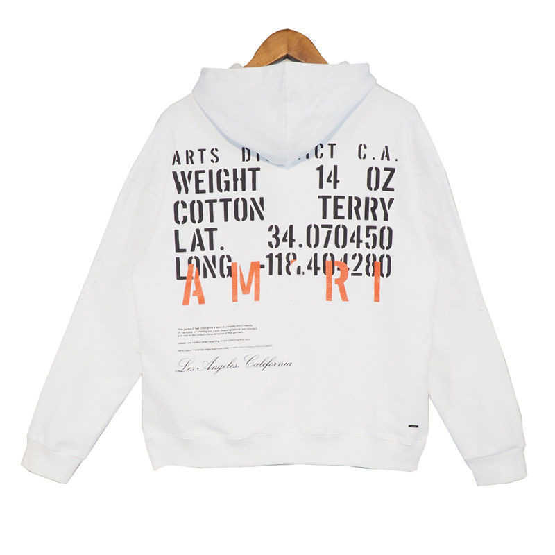 

Designer Luxury Amirs Classic Fashion Brand Poster Letter Print American Couple Hoodie Sweater High Street trend Set Of Trousers top
