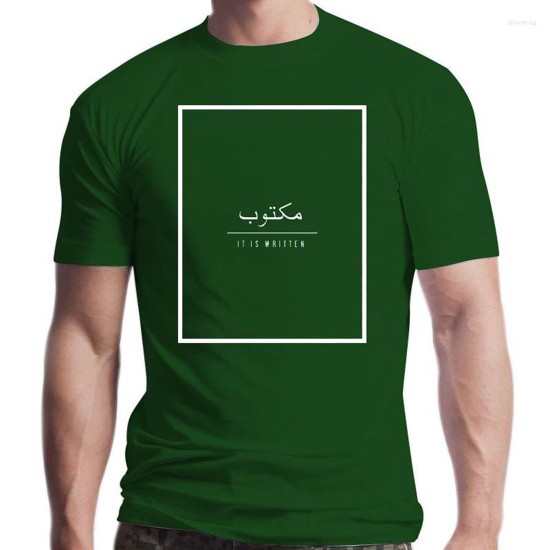 

Men's T Shirts Modern Fashion Unisex Mens Womens Islamic Shirt Muslim Islam Maktoob Art Tee Casual Short Sleeve TEEFashion Style Men, Black