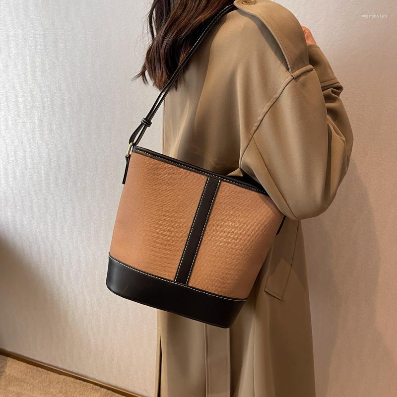 

Evening Bags Large Capacity Handbags Fashion Brand Shoulder Bucket For Women Trend Female Shopping Shopper Bag Women's Crossbody Handbag, Beige