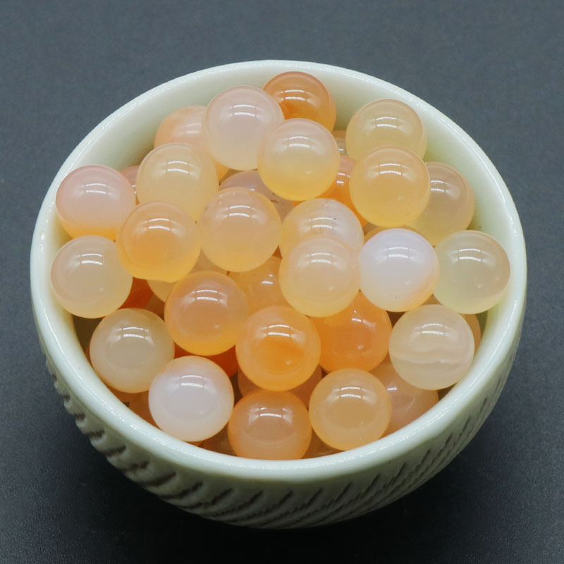 

Natural 8mm Non-porous-ball No Holes Undrilled Chakra Gemstone Sphere Collection Healing Reiki Decor Orange Agate Stone Balls Beads