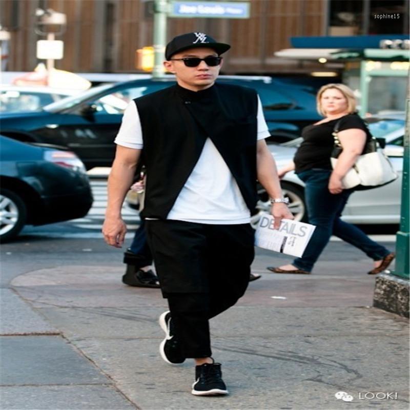 

Men' Vests 2022 Big Yards Men' Clothing -6XL Collar Vest Fashion Four Seasons Of Paragraph Front Suit The Singer, Black