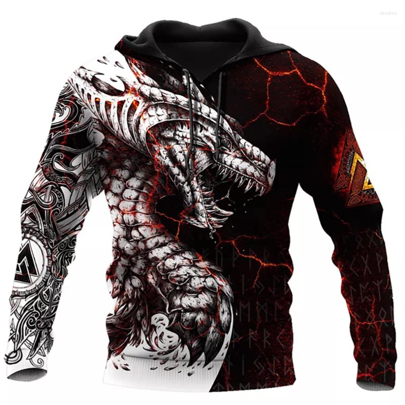 

Men's Hoodies 2022 & White Tattoo Dragon 3D Printed Men's Sweatshirts Unisex Streetwear Pullover Casual Loose Jacket Tracks, Ofsx-00320