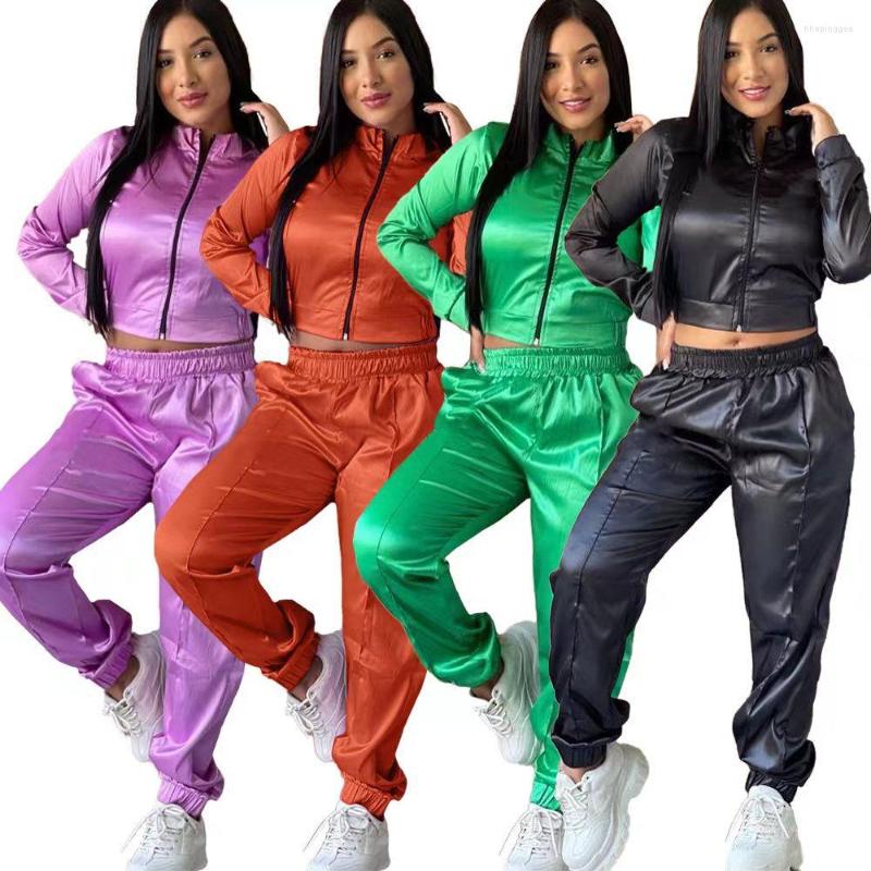 

Women' Two Piece Pants Casual Women Solid Color Outdoor Jacket Set Coat Long Sportswear Streetwear Clothes Outfit Sweatpants, Purple
