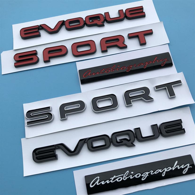 

SPORT EVOQUE Letters Emblem Bar Logo for Land Range Rover SV Autobiography ULTIMATE Edition Bar Badge Car Styling Trunk146L, Colour