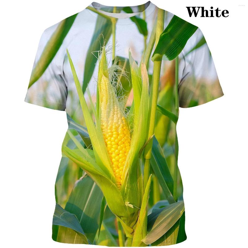 

Men's T Shirts Fashion 3D Corn Print T-shirt Trend Casual Top, Beige