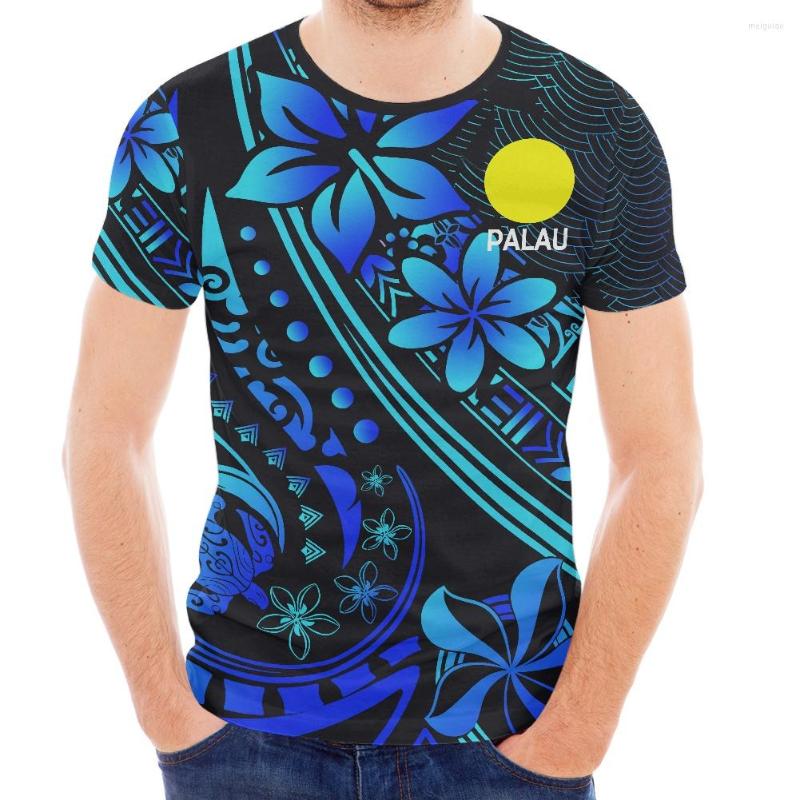 

Men's T Shirts Large Size Men T-Shirt Polynesian Palau Islands Logo Print Blue Summer Round Neck Short Sleeve Everyday Wear Sweatshirt, Zsn220228010z74