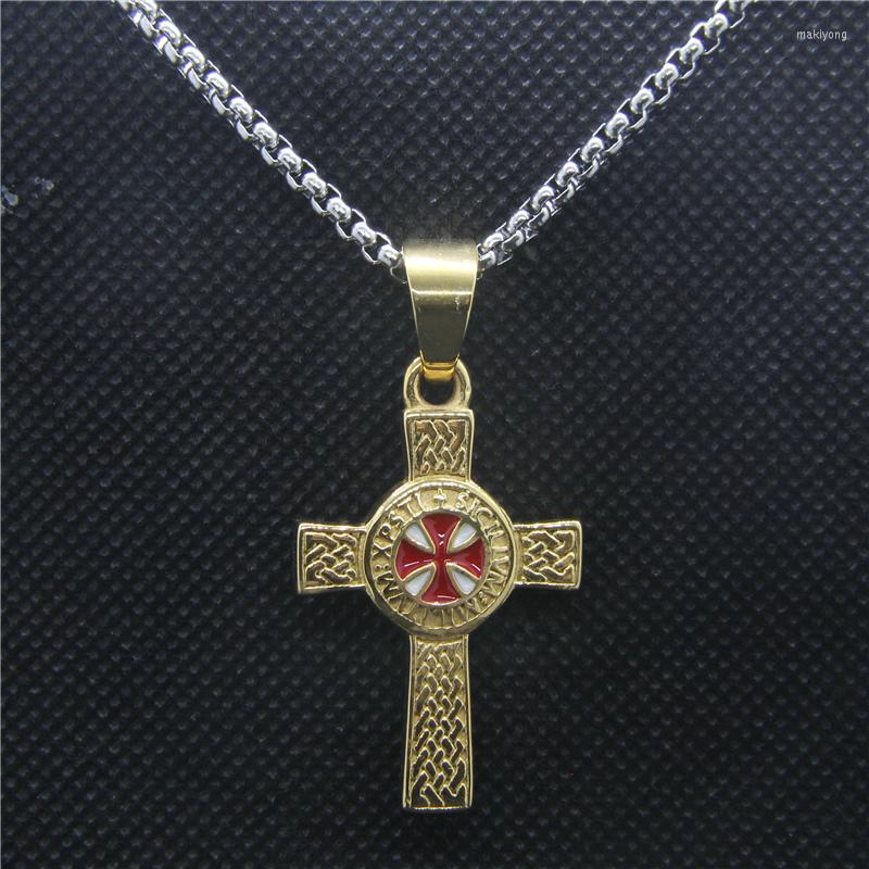 

Pendant Necklaces Golden Fashion Cross 316L Stainless Steel Cool Mens