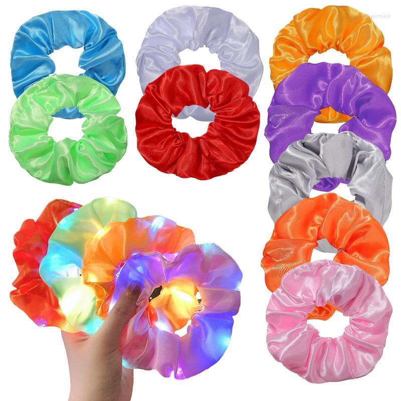 

Bandanas Light Up Headband Led Glow Hair Scrunchies For Women Tie 3 Colors Modes In The Dark Accessories Party