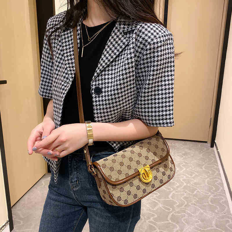 

new handbag armpit Bag Canvas Shoulder Bag 2023 new summer versatile trend, Brown