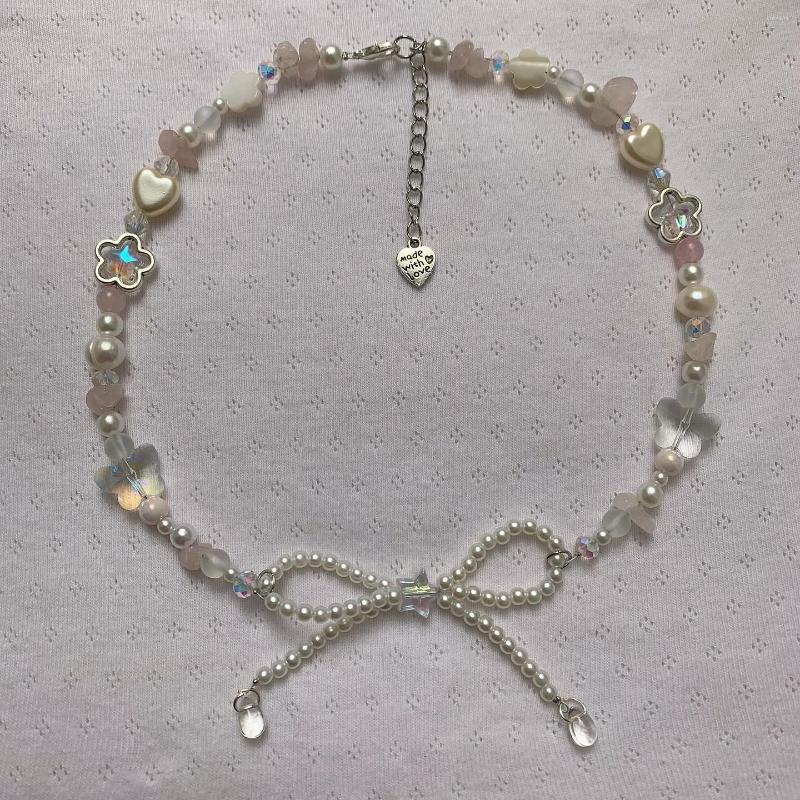 

Choker Handmade Delilah Necklace Cottagecore Victorian Romantic Beads Pearl