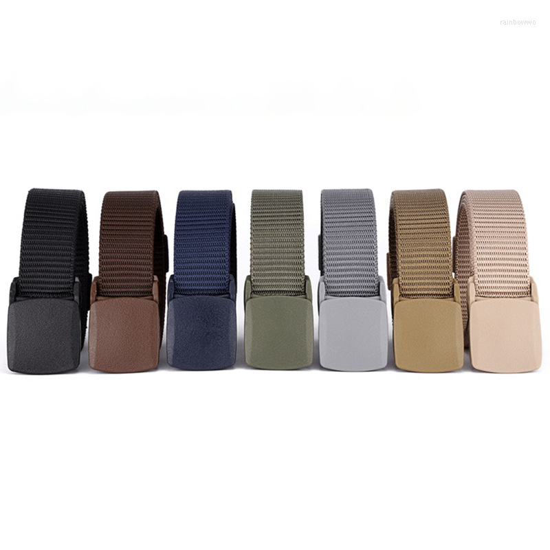 

Belts Nylon Military Tactical Men Belt Webbing Canvas Outdoor Web With Adjustable Plastic Buckle For Jean Trouser Pant Up To 45'', Black